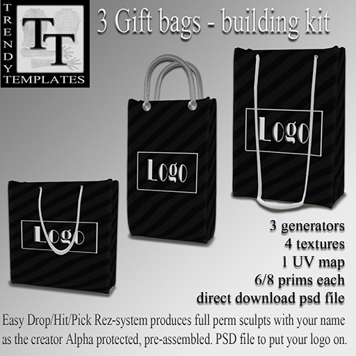 .:TT:. Sculpted Gift Bags - building kit with PSD