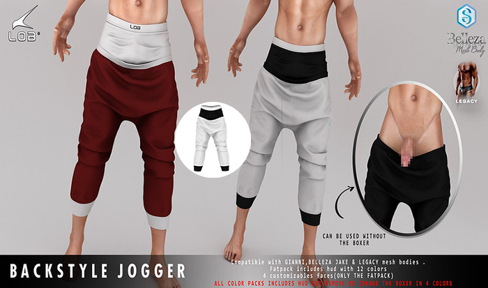 [LOB] BACKSTYLE JOGGER - WHITE