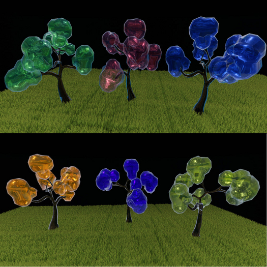 A&L - Glass Tree Set 1