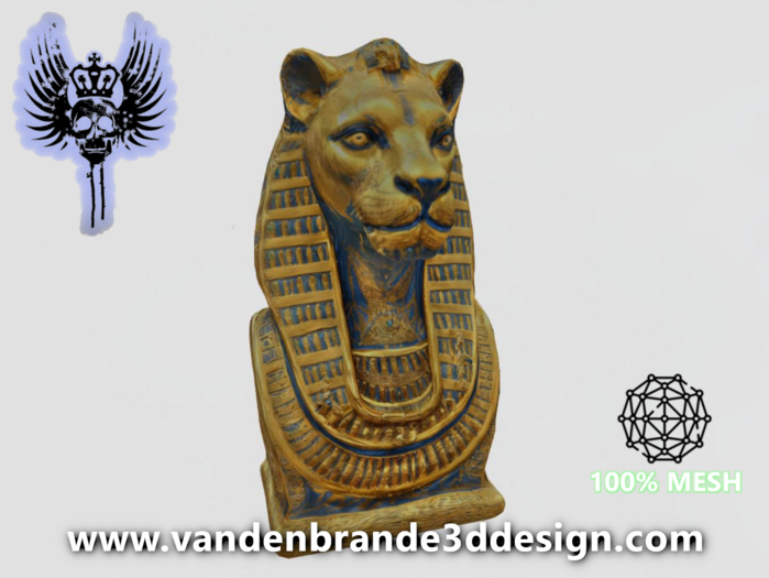 ~Full perm Lion Statue bust 100% Mesh