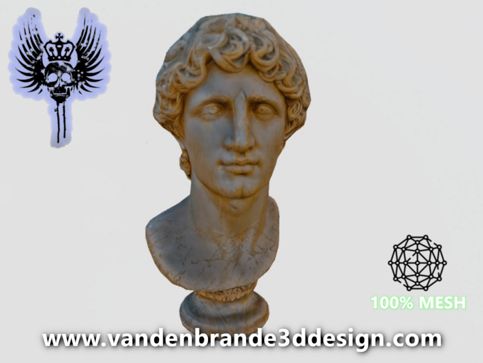 ~Full perm Appolo Statue bust 100% Mesh