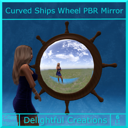 Curved Ships Wheel PBR Mirror