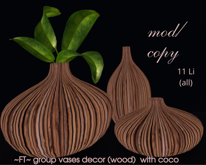 ~FT~ group vases decor (wood) 
