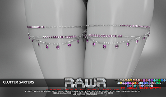 RAWR! Clutter Garters (add me)