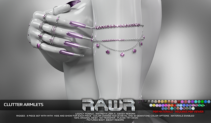 RAWR! Clutter Armlets (add me)