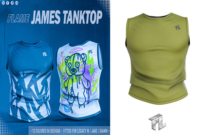 Flame James TankTop Yellow