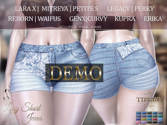 ::TD:: Lacy Short Jeans [Mesh] DEMO