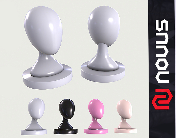Display Head Mannequin {Mesh}