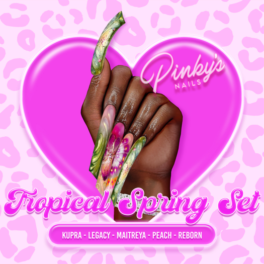 !! Pinky's Nails !! Tropical Spring Set ' Lipstick