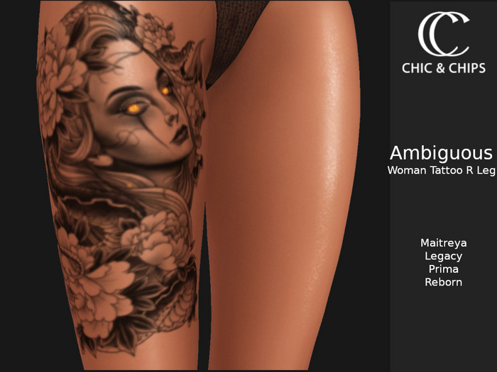 *C&C* Ambiguous Woman Tattoo [R Leg]