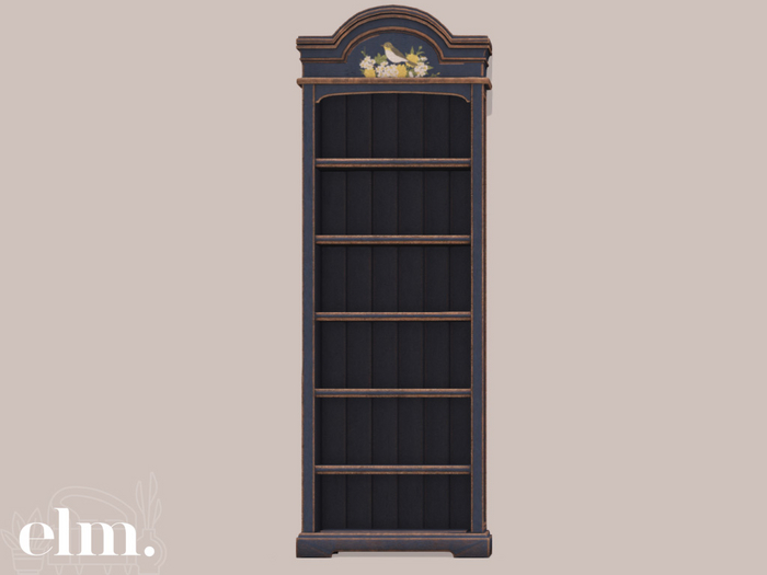 Elm. Quaint Cottage Bookshelf [Navy]