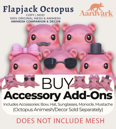 Aardvark : Flapjack Octopus  -  Accessory Add-on Hud 