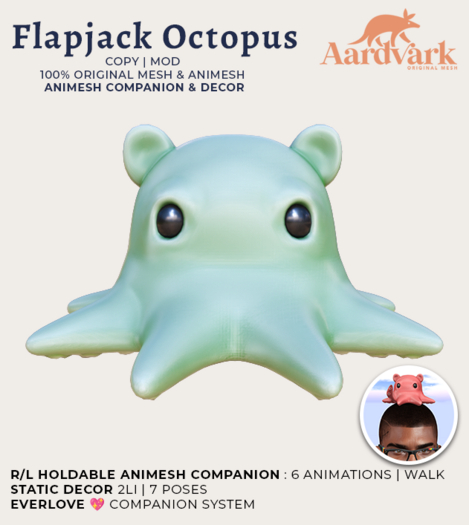 Aardvark : Flapjack Octopus  -  Green 