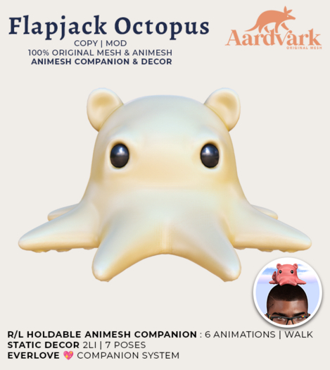 Aardvark : Flapjack Octopus  -  Yellow