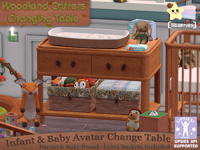 [Starries] Woodland Baby Changing Table for Infants and Toddlers