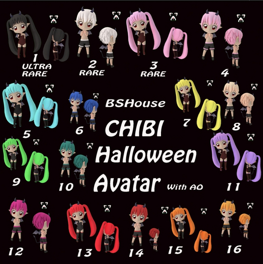 02-BSHouse CHIBI HALLOWEEN  Avatar- RARE