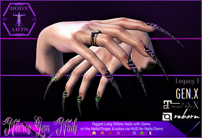 BodyArts - Necros Gem Nails