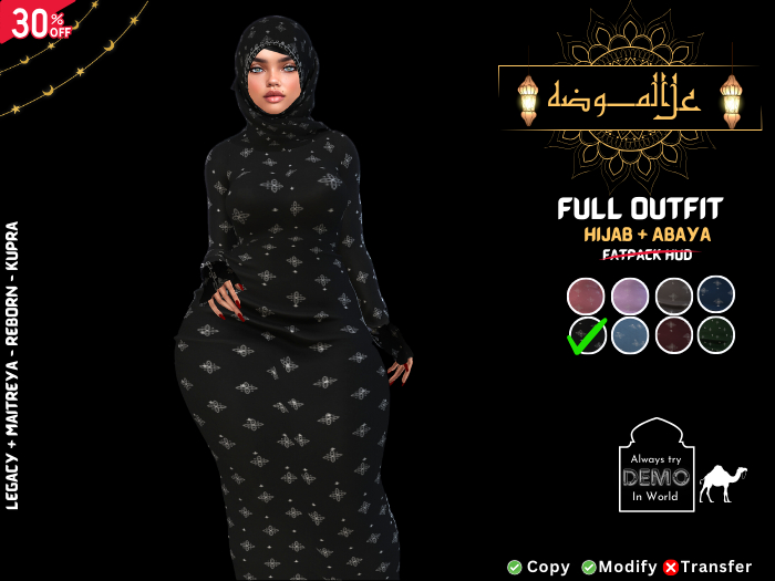Arabian Outfit [Black Notted]