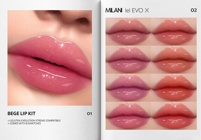 MILANI - "BEGE" LIP KIT / DEMO