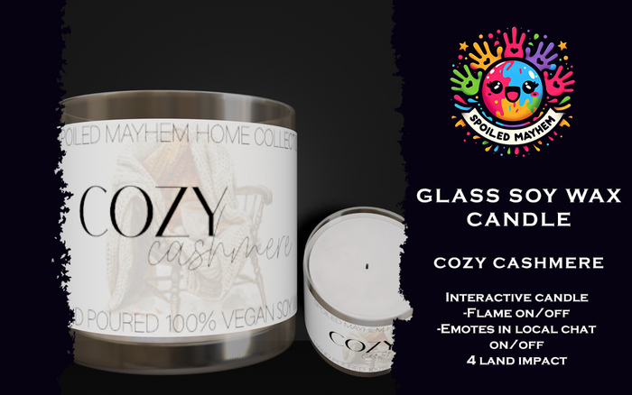 *SM*Interactive Glass Candle Cozy Cashmere