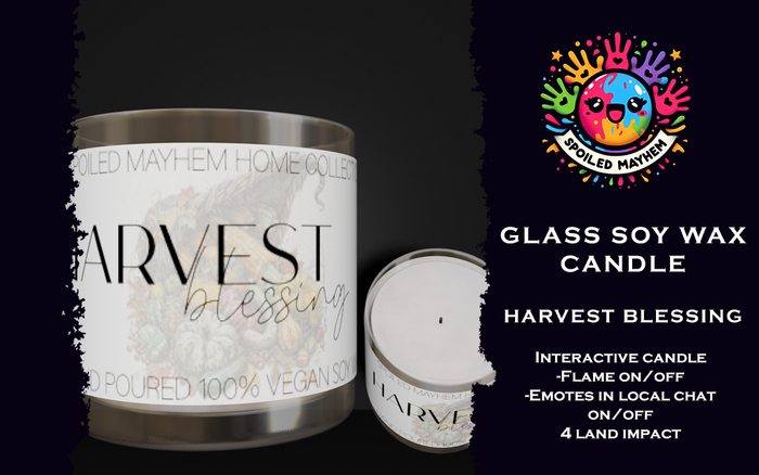 *SM*Interactive Glass Candle Harvest Blessing