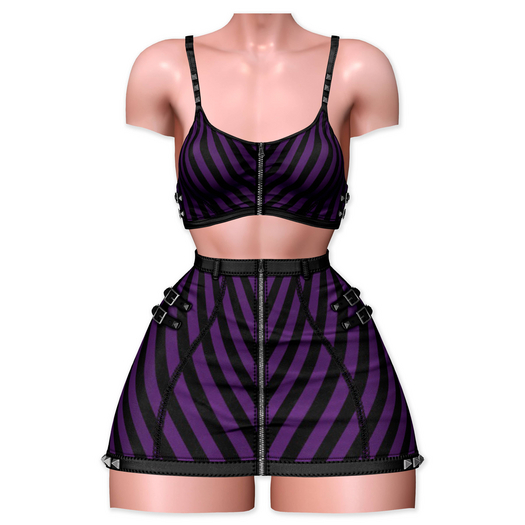 .{PSYCHO:Byts}. Viktoria Outfit // Purple Stripes
