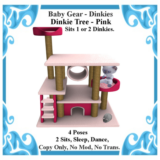 Baby Gear Dinkies - Cat Tree Pink (Bagged)