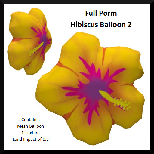 Full Perm Hibiscus Balloon
