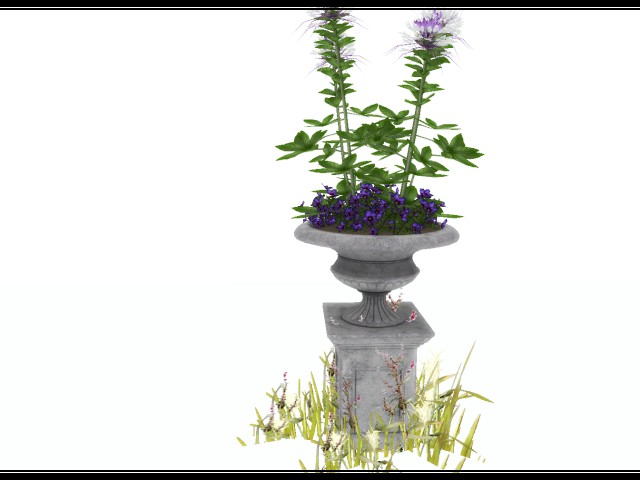 [AE] Home & Garden - Cement Flower Urn B