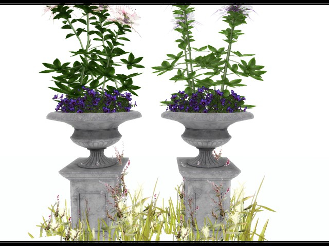 [AE] Home & Garden - Cement Flower Urn Set AB