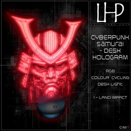 [LHP] Cyberpunk Samurai Desk Hologram