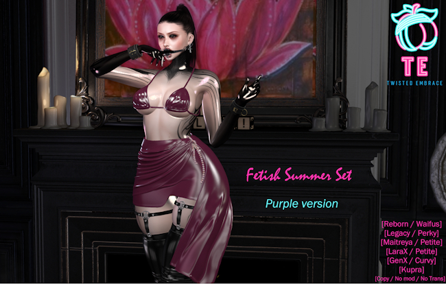 {Twisted Embrace} Fetish Summer Set(Purple)