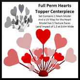 Full Perm Hearts Topper Centerpiece