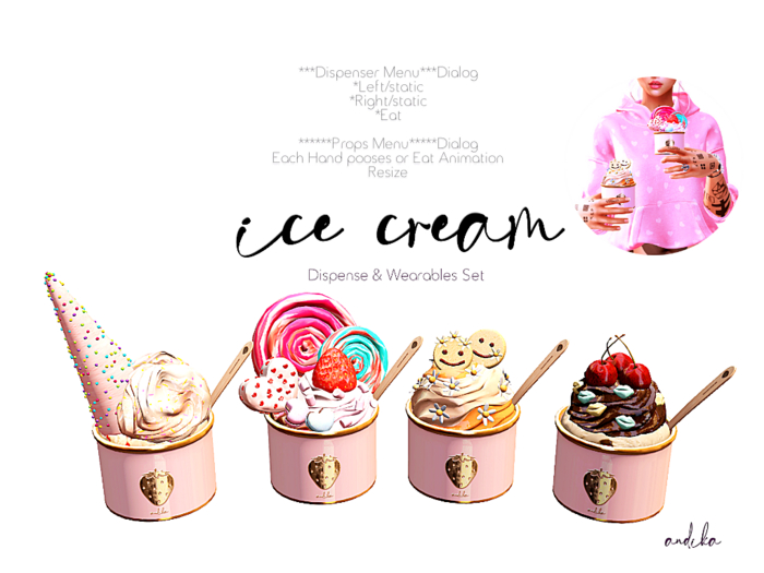 ADD/andika{ice cream}Dispenser & Wearables SET