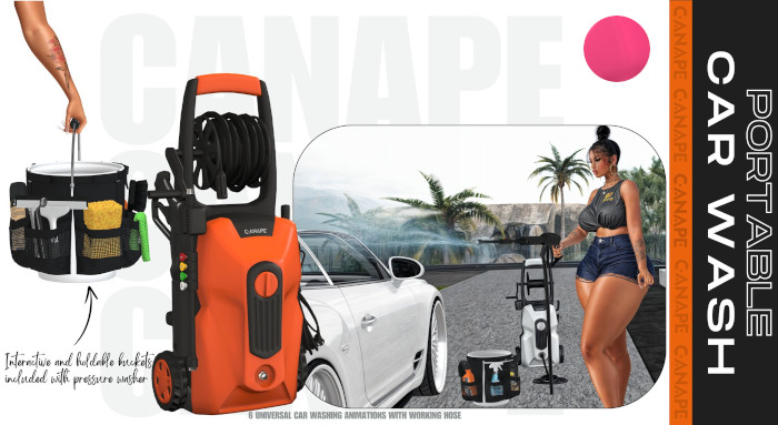 [Canape] Portable Car Wash - PINK