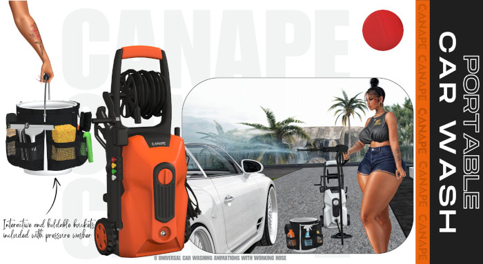 [Canape] Portable Car Wash - RED