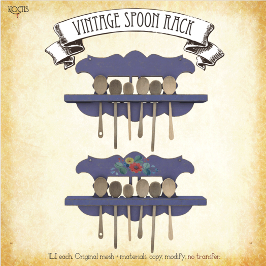 [noctis] Vintage Spoon Rack plum ADD ME to unpack