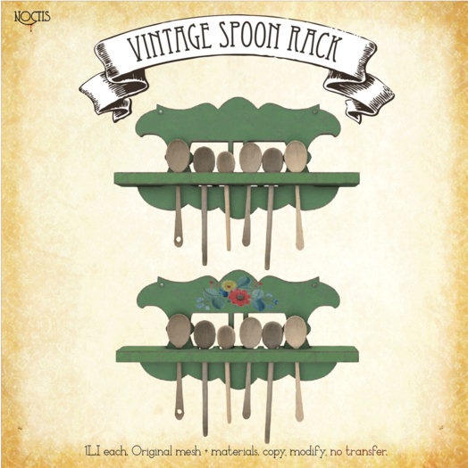[noctis] Vintage Spoon Rack green ADD ME to unpack
