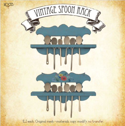 [noctis] Vintage Spoon Rack blue ADD ME to unpack