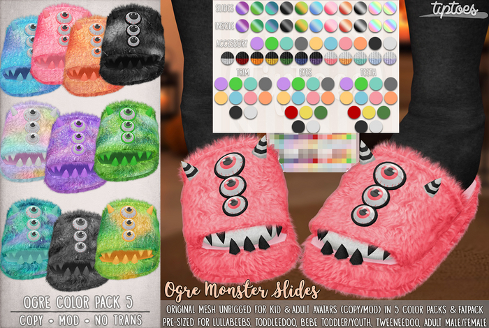 . tiptoes - Ogre Monster Slides - Color Pack 5