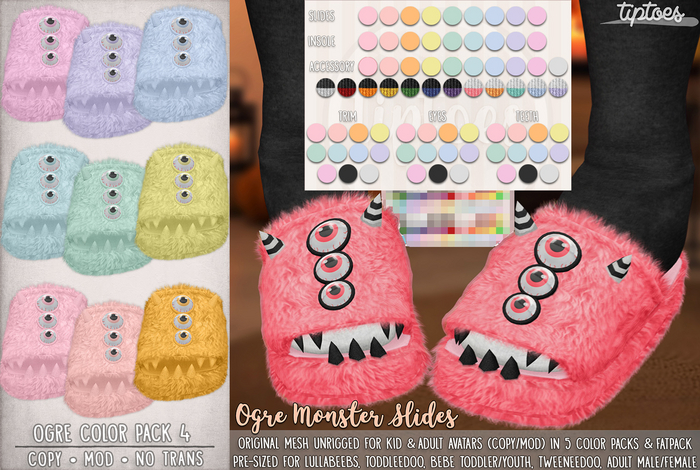 . tiptoes - Ogre Monster Slides - Color Pack 4