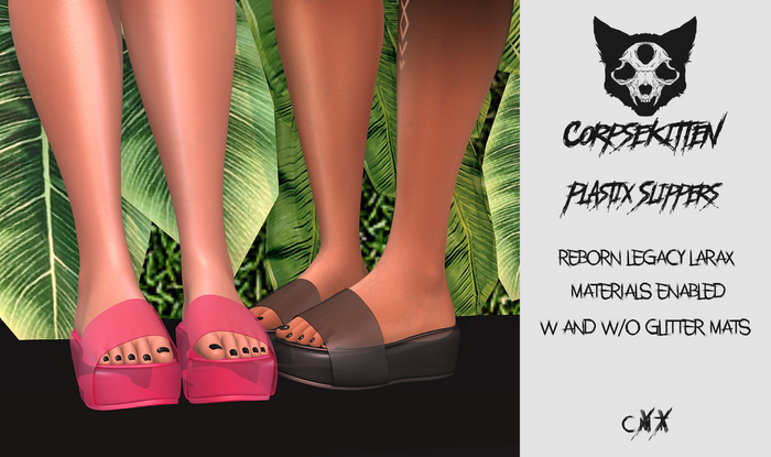 Corpsekitten - Plastix Slippers - Red (wear me)