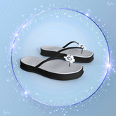 Black Gem Flip Flops Kupra