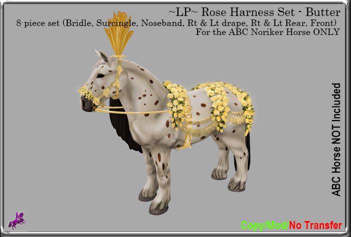 ~LP~ Rose Harness Set (ABC Noriker) BOXED  Butter