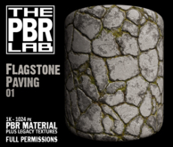 The PBR Lab - Flagstone Paving 01 - PBR Material & 3D Textures