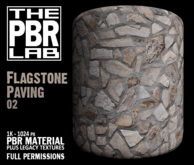 The PBR Lab - Flagstone Paving 02 - PBR Material & 3D Textures