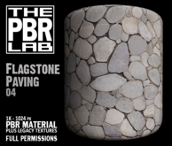 The PBR Lab - Flagstone Paving 04 - PBR Material & 3D Textures