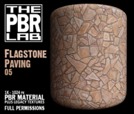 The PBR Lab - Flagstone Paving 05 - PBR Material & 3D Textures