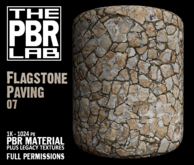 The PBR Lab - Flagstone Paving 07 - PBR Material & 3D Textures