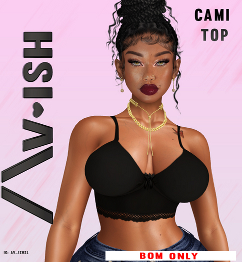 /A/ Cami - Black - BOM 